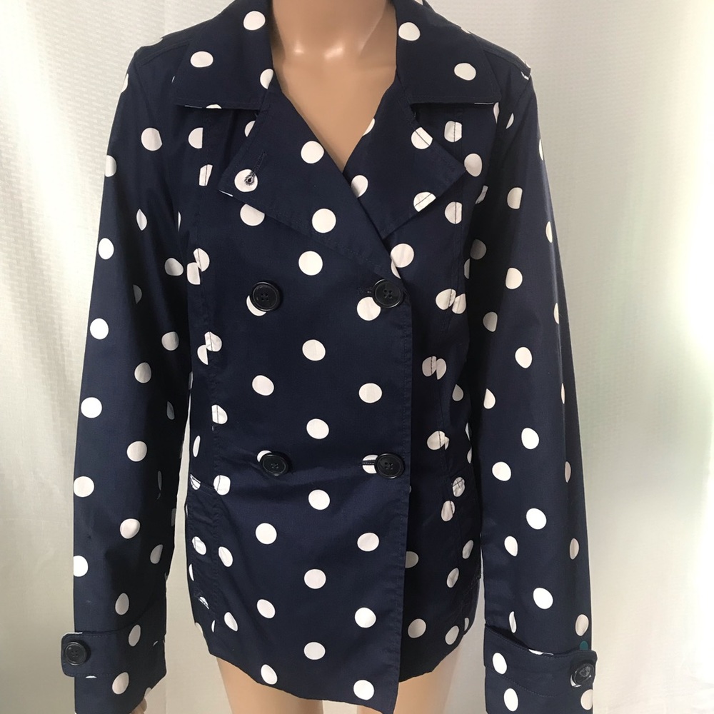 NWOT Merona Ladies Polka Dot Double Breasted Coat